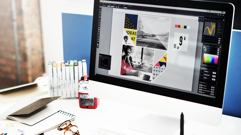 Laptop showing website